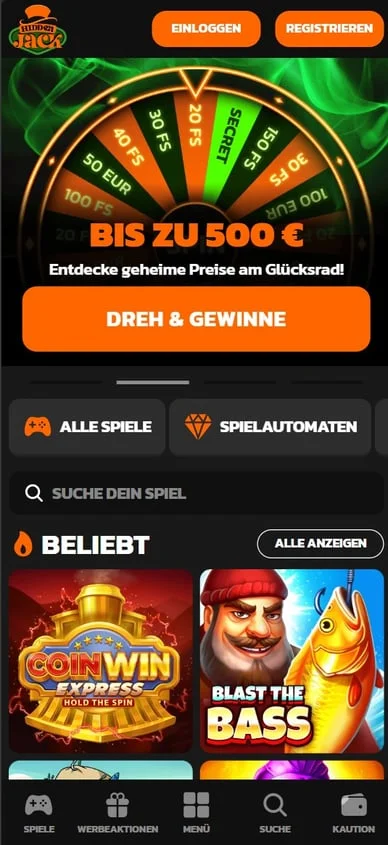 HiddenJack - Online Casino ohne Dokumente